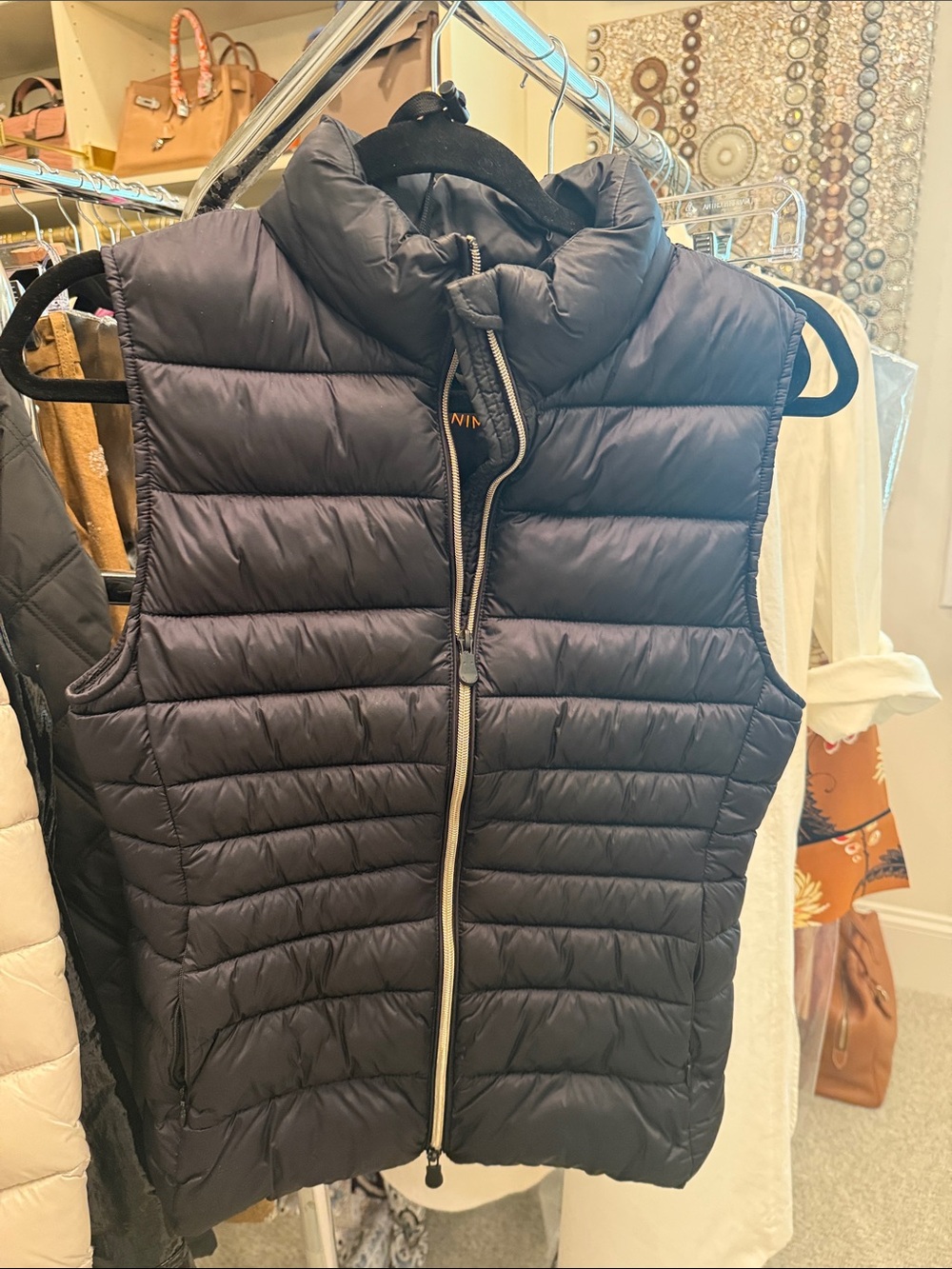 SAVE THE DUCK Black Quilted Puffer Vest